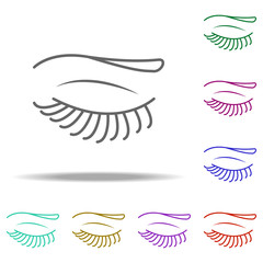 eyelashes icon. Elements of Beauty, make up, cosmetics in multi color style icons. Simple icon for websites, web design, mobile app, info graphics