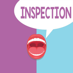 Text sign showing Inspection. Conceptual photo Careful examination or scrutiny Investigation Review Evaluation.