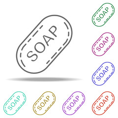 soap icon. Elements of Beauty, make up, cosmetics in multi color style icons. Simple icon for websites, web design, mobile app, info graphics