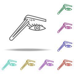 Laminating eyelashes icon. Elements of Beauty, make up, cosmetics in multi color style icons. Simple icon for websites, web design, mobile app, info graphics