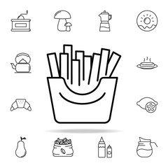 Fototapeta premium French fries icon. Food and drink icons universal set for web and mobile