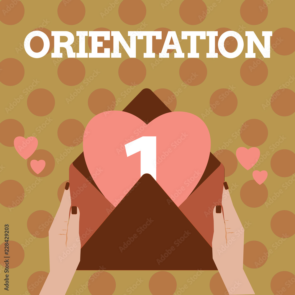 Poster text sign showing orientation. conceptual photo particular things that a demonstrating prefers proce