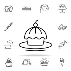cap cake icon. Food and drink icons universal set for web and mobile