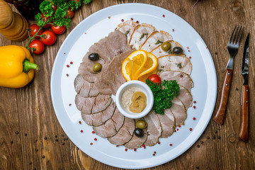 slicing of different meat