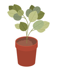 house plant pot isolated icon