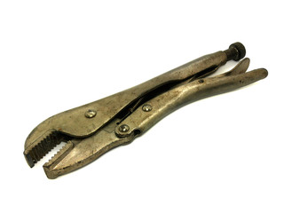 Locking Pliers isolated on white background