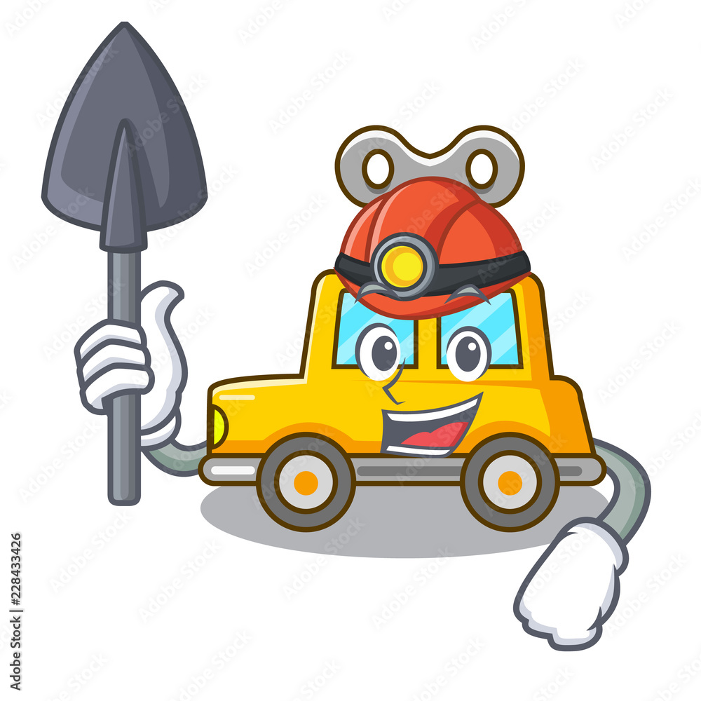 Sticker Miner cartoon clockwork toy car for gift