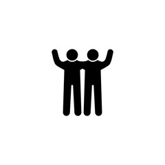 Friends icon vector illustration isolated on white background. Friendship sign. "Best friend" symbol