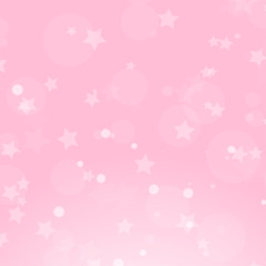 Christmas colorful abstract background with circles and stars of different sizes. Simple flat vector illustration.