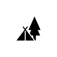 camping icon vector
