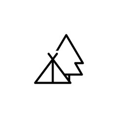 camping icon vector