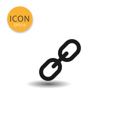 Link icon isolated flat style.