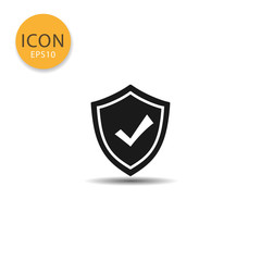 Shield icon isolated flat style.