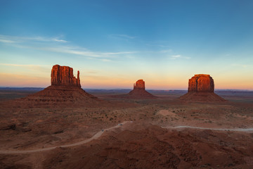 Last Rays of Sun, Monument Valley, Arizona, USA