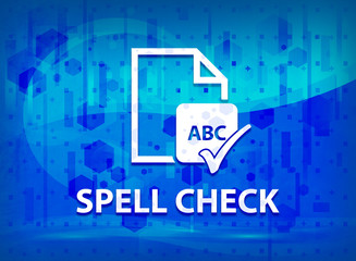 Spell check document midnight blue prime background