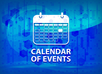 Calendar of events midnight blue prime background