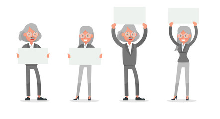 business people poses action character vector design no57