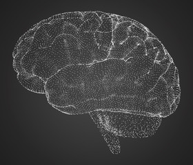 3Dl vector cyber brain. neural network mega-data processing, template interface design