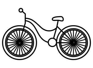 bicycle vehicle isolated icon