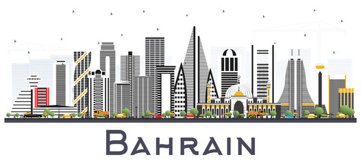 Bahrain City Skyline with Gray Buildings.