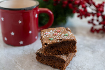 Weihnachtliche Brownies 