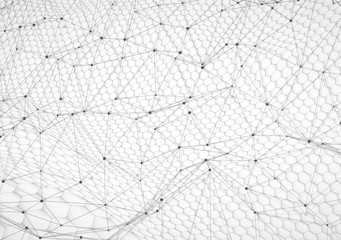 abstract vector background with hexagons. landscape and landscape of the virtual world.