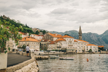 Fototapeta na wymiar beautiful view of Perast town in Montenegro