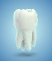 vector molar tooth. beauty and health. tooth cleaning and personal care