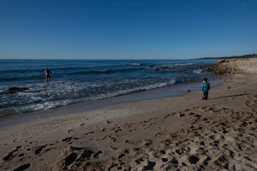 free swimming  beach, spring spain peniscola