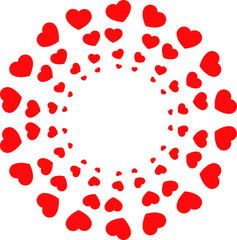 Cute heart circle frame