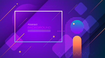 Abstract minimal gradient shapes and geometric pattern composition. Colorful gradient background. Vector abstract modern graphic design for template, poster, wallpaper, flyer, banner