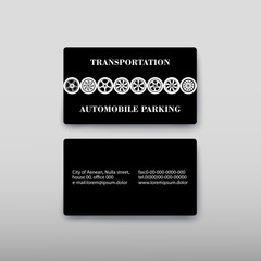 Business card containing contact information making it easier to find clients for promoting goods and services in the financial market