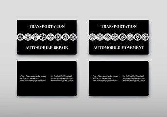 Business card containing contact information making it easier to find clients for promoting goods and services in the financial market