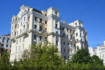 Moscow, Russia, September, 01, 2018. Kostyansky lane, house 13 in Moscow