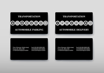 Business card containing contact information making it easier to find clients for promoting goods and services in the financial market