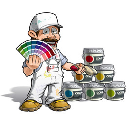 Handyman - Colour Picking Painter White Uniform