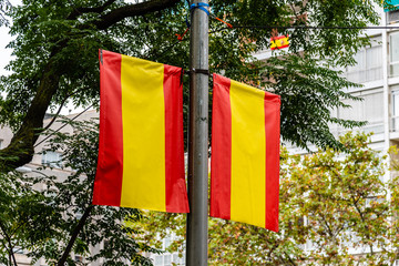 Spanish flags during Spanish National Day Army Parade