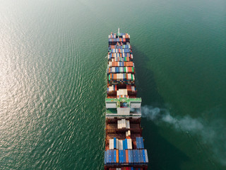 Sea freight, Business logistic and container ship in export and import business and logistics an important infrastructure , Trade Port , Shipping , cargo to harbor