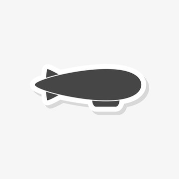 recommend clip art: Airship sticker isolated on white 