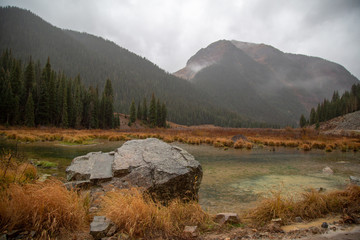 Wetland area Colorado in autumn beaver dam © Mitch