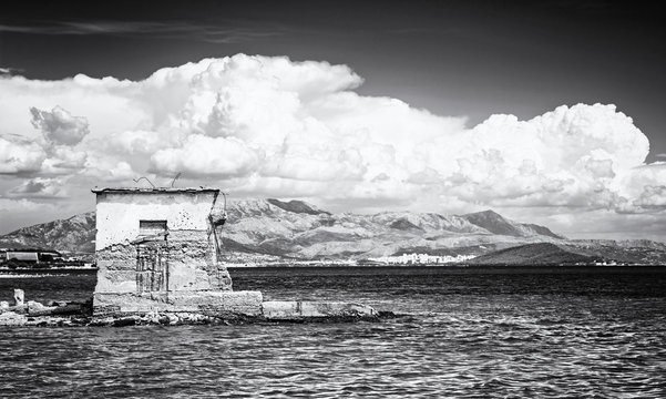 View from the beach Pantan, Trogir