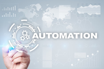 Business and manufacturing process Automation, smart industry, innovation and modern technology concept.