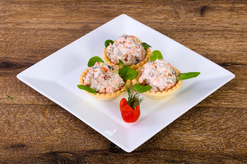 Russian salad canape