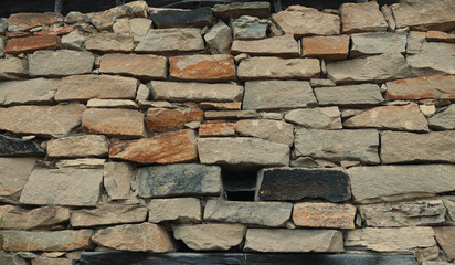 Old retro stone wall. Texture or background