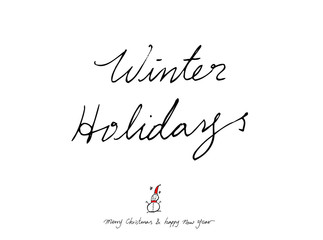 성탄절 / 손으로 그린 성탄전 카드