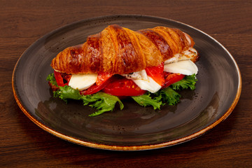 Croissant with chicken