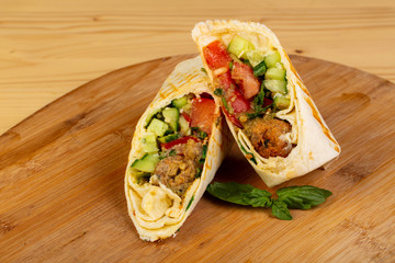 Shawarma with falafel