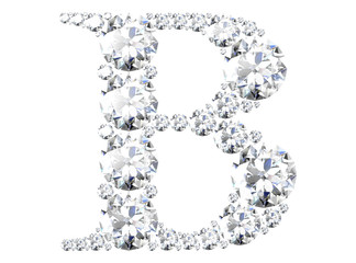 diamond letters with gemstones (high resolution 3D image)