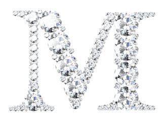 diamond letters with gemstones (high resolution 3D image)