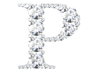 diamond letters with gemstones (high resolution 3D image)